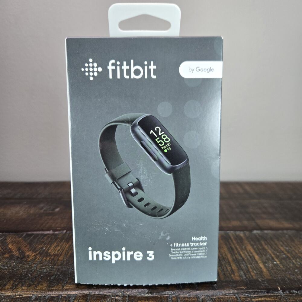 Fitbit Inspire 3 Heart Rate Monitor Health & Fitness Tracker Black Midnight Zen